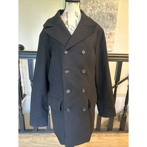 EDDIE BAUER Peacoat Dress‎ Coat Men's  Wool Medium